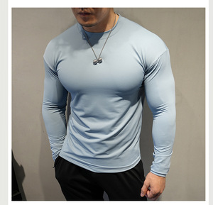 Sudadera Deportiva de Cuello Alto para Hombre, de Secado Rápido, Elástica, Ajustada, con Logotipo Personalizado Bordado, Precio de Fábrica en China y Bangladesh - Product Image 6