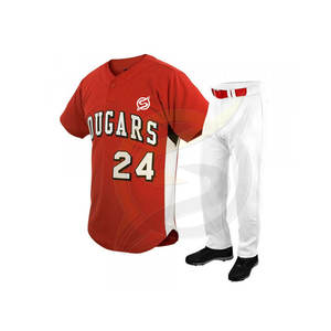 ขายส่งชุดเบสบอลสำหรับผู้ชายป้องกันสิ่งสกปรกระบายอากาศที่มีโลโก้ที่กำหนดเองและการออกแบบราคาถูกเครื่องแบบเบสบอล - Product Image 1