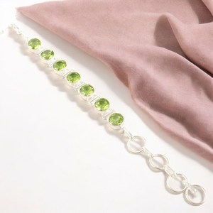 Handmade Zircon Tennis Charm Oval Cut 925 <b>Sterling</b> <b>Silver</b> Luxury Elegant Gemstone <b>Bracelet</b> for <b>Women</b> - Product Image 2