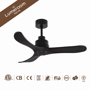 42 Inch Black Solid Wood <b>Ceiling</b> <b>Fan</b> Without Light, Reversible DC Motor <b>Ceiling</b> <b>Fan</b> with <b>Remote</b> <b>Control</b> for Bedroom Living Room - Product Image 6