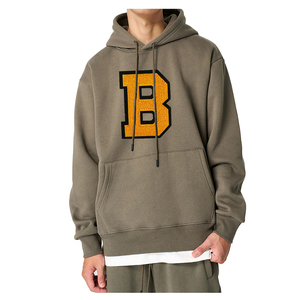 Meilleures ventes Sweats à capuche pour hommes avec broderie en chenille à séchage rapide Respirant Vêtements décontractés Sweat à capuche avec broderie en chenille - Product Image 4