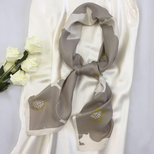 Low Price Luxury High-End Branded Women's <b>Square</b> Satin <b>Silk</b> <b>Scarves</b> Wholesale Printed Customized Breathable All Seasons - Product Image 3