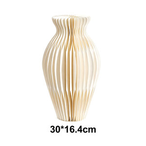 Centre de table au design nordique moderne, vase pliable en papier <span class=keywords><strong>origami</strong></span> 3D élégant en forme de nid d'abeille pour fleurs, décoration d'intérieur - Product Image 5