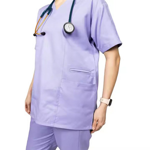 Ropa DE TRABAJO PARA Hospital de mujer de manga corta con cuello en V, quirófano, médico, enfermera, lavado, mono médico, uniforme de fregado - Product Image 2