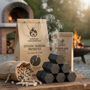 Briquetas de Carbón Vegetal de Madera Dura de Alta Calidad VAHINOVERSEAS (Forma de Barra, 90 mm de Diámetro) para un Calor Limpio y Eficiente de Uso Prolongado - Product Image 3