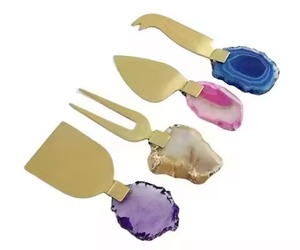 Ensemble d'outils pour couteau à fromage en acier inoxydable avec manche en résine, ensemble unique de couteaux à fromage en acier inoxydable - Product Image 1