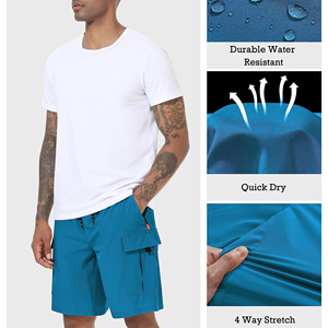 Pantalones Cortos Deportivos de Compresión para Hombre, Transpirables, de Secado Rápido, Ecológicos, de Tela Oxford, Cintura Media, con Bolsillos, Lavados - Product Image 6