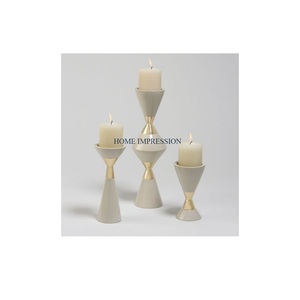 Set of 4 Metal <b>Candle</b> <b>Holders</b> Best Quality Round Shape Table Decoration Metal Candlestick <b>Holders</b> for Home and Restaurant Usage - Product Image 1