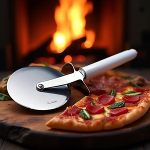 Cortador de <span class=keywords><strong>Pizza</strong></span> Rotella <span class=keywords><strong>Maxi</strong></span> LILLO STILE Cromo Brillante y Blanco 0768 - Product Image 3