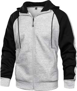 เสื้อฮู้ดซิปเต็มแขนยาวสำหรับผู้ชาย, สเวตเชิ้ตมีกระเป๋าสำหรับฤดูหนาวสามารถปรับแต่งโลโก้ได้ย้อมสีล้วน - Product Image 5