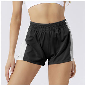Short de yoga pêche sur mesure pour femmes en gros collants d'entraînement de fitness respirants couleur unie collants de course sans couture courts - Product Image 1