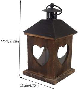 Portavelas Decorativo de Madera, Candelabro Elegante, Lámpara de Viento, Creativo, Práctico, 1 Unidad - Product Image 6