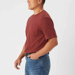 T-shirt d'été en jersey de coton biologique 100% avec logo personnalisé, décontracté, manches courtes, couleur unie, vente en gros - Product Image 4