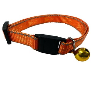 Customized 10mm Nylon Jacquard Cat <b>Collar</b> with Reflective Stripe Personalized Webbing Detail - Product Image 5