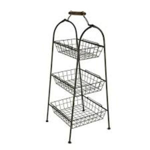 Trending <b>Black</b> Color Metal Iron Wire Fruits <b>Basket</b> <b>With</b> 3 Tier Durable for Home Dining Table Fruits <b>Storage</b> <b>Basket</b> - Product Image 3