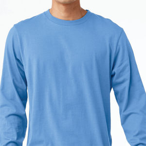 "Camiseta de manga larga Carolina Blue Unisex Heather CVC-52% Airlume Cotton, 48% Poly, 4,2 Oz" - Product Image 4