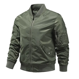Calidad Premium 100% Poliéster Zip Up Ligero Varsity Slim Fit Windbreaker Softshell Primavera 2023 hombres B - Product Image 1