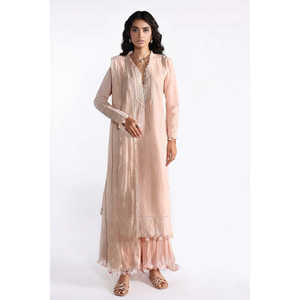 ชุดสูทผ้าลอนปักลาย 3 ชิ้นสำหรับผู้หญิง พร้อมผ้าคลุมไหล่ชีฟองปักลาย รุ่น KD-62002 - Product Image 1