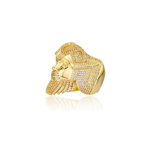 Anillo de Hip Hop con Diamantes de Imitación, Chapado en Oro, con Certificado de Autenticidad, para Hombre, Estilo Rock, Plata 925, Diamante Moissanite VVS, Anillo de Jesús - Product Image 5