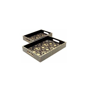 Bandeja para servir comida impresa de madera natural con asa para desayuno Bandeja para servir comida Utensilios de mesa Uso Bandeja impresa de alta calidad - Product Image 3