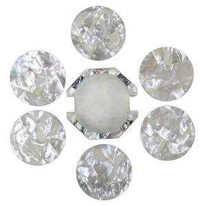 Source Wholesale Factory Mother of Pearl Inlay Round <b>coaster</b> <b>Set</b> Premium Mother of Pearl <b>Coaster</b> <b>Set</b> Hotels & Restaurant - Product Image 6