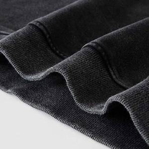 Basics Vintage 300g Oversized Men's 100% Cotton <b>Hoodies</b> and Sweatshirts Acid Wash Streetwear Crewneck Long Sleeve Sweatshirts - Product Image 6