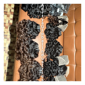 MEILLEUR FOURNISSEUR ET VENDEUR DE CHEVEUX INDIENS AVEC DES CHEVEUX CRUS 100% NON TRAITÉS BÉBÉ BOUCLES AVEC DES CUTICULES ALIGNÉES MACHINE TRAME BUNDLES - Product Image 3