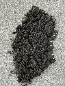 Extensions de cheveux naturels non traités, double épaisseur, vierges, bouclés, soyeux et lisses, style frontal en dentelle, origine Birmanie et Vietnam, non-Remy - Product Image 5