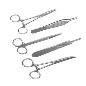 Kits chirurgicaux de qualité supérieure MEDIHEAL SURGICAL CORPORATION Classe I, 5 pièces : ciseaux en acier, pince à épiler, détartreur, forceps et autres instruments chirurgicaux - Product Image 1