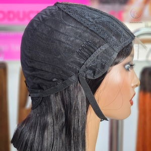 วิกผมสีดำบ๊อบวิกผมมนุษย์ผมจริงผมจริงแบบเรมี่สองเส้นผมตรง Huan เรียบมาก - Product Image 6