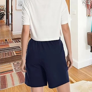 Shorts Personalizados de Moda Urbana para Mujer, con Cordón, Diseño de Logotipo Serigrafiado de Alta Calidad, Lavados, 100% Algodón Pima - Product Image 3