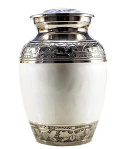 Urnes funéraires en métal personnalisées pour cendres humaines Fournitures funéraires en aluminium bon marché pour adultes India Direct - Product Image 1