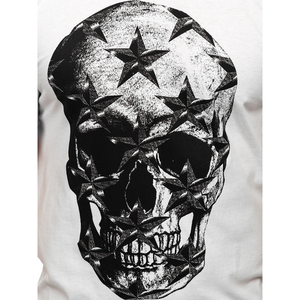 Camiseta de Hombre 100% Algodón Estampada, Blanca, Transpirable, con Serigrafía, Diseño Sólido para Primavera/Verano - Product Image 4