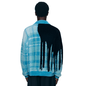 Cardigan en tricot shaggy, fil texturé doux, uni, vêtement d'hiver de qualité supérieure, boutonné devant, confortable, décontracté, tricot anti-froissement, respirant - Product Image 5