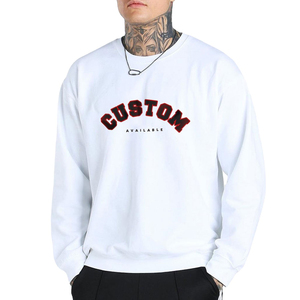 Fabricant personnalisé sweat-shirt blanc à col ras du cou style de rue en coton pour hommes grande taille sweat-shirts lourds pour hommes et femmes - Product Image 1