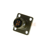 Connecteur circulaire robuste MS3112E8-4S, femelle/mâle, à montage sur boîtier, 4 broches, à souder, 7,5A 600VAC, pour l'aérospatiale