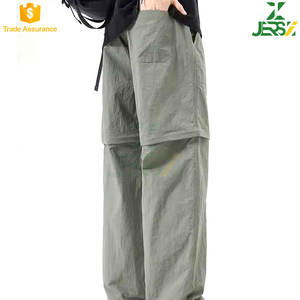 กางเกงกันลมผ้าฝ้ายแบบลำลองสำหรับผู้ชายกางเกงวิ่งแบบซักได้น้ำหนักปานกลางมีซิปป้องกันรอยย่นแห้งเร็วออกแบบได้ตามต้องการ - Product Image 2