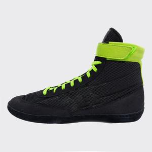 รองเท้าผ้าใบหุ้มข้อสีดำและสีเขียวมะนาว รองเท้ากีฬาตาข่ายน้ำหนักเบาพร้อมเชือกรองเท้าสีเขียวนีออนและสายรัดข้อเท้า - Product Image 2