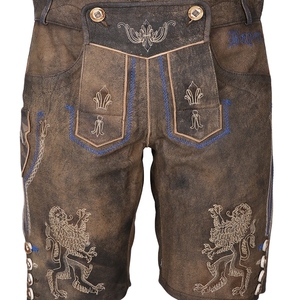 Lederhosen ผ้าปักลายสไตล์บาวาเรียนสำหรับผู้ชายผ้าปักลายใบไม้สีกลางเอวสำหรับฤดูใบไม้ผลิ Oktoberfest - Product Image 6