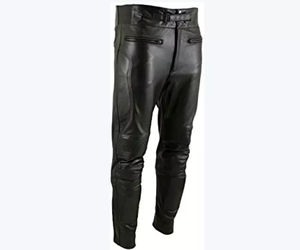 Pantalon en cuir décontracté léger pour homme, nouveau modèle, coupe slim, droit, mi-hauteur, de haute qualité, imperméable, couleur unie, faible MOQ - Product Image 2