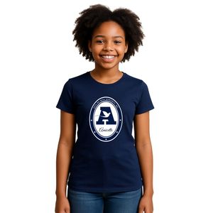 Zeta Phi Beta Amicette azul marino niñas camiseta algodón suave cuello redondo jóvenes hermandad ropa oficial Amicette Logo camiseta regalo - Product Image 1