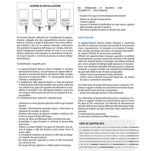 Filtre anti-calcaire à dosage de sel polyphosphate de 1/2 pouce avec raccords Euroacque réglables, adoucisseur d'eau - Product Image 3