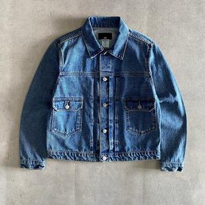 Custom 100% Cotton <b>Acid</b> <b>Wash</b> <b>Denim</b> <b>Jacket</b> with Pocket Button Casual <b>Denim</b> <b>Jacket</b> for Men Slim Fit Breathable <b>Denim</b> <b>Jacket</b> - Product Image 1