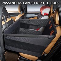 Funda Protectora para Asiento de Coche para Perros, en Tamaños Grande y Pequeño, con Base de Soporte para Sedanes, SUVs, Camionetas y Viajes