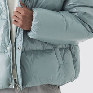 High Quality <b>Winter</b> Warm Thin Bubble <b>Coat</b> for Men Custom <b>Long</b> Hood Puffer Jacket Filling <b>Waterproof</b> Windproof Front Outerwear - Product Image 4