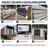 Casa Contenedor Solar Prefabricada, Edificio Modular de Acero con Paneles Solares Montados en el Techo para Uso en Apartamentos y Oficinas