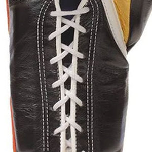 Guantes de boxeo profesionales de alta calidad, venta al por mayor, diseño de cuero con cordones, precio barato para entusiastas de las artes marciales - Product Image 5
