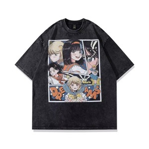 Camisetas bordadas personalizadas para hombre, camisetas de LICRA/algodón con lavado ácido, ajuste Regular, impresión por transferencia de calor, personaje pesado deportivo - Product Image 2