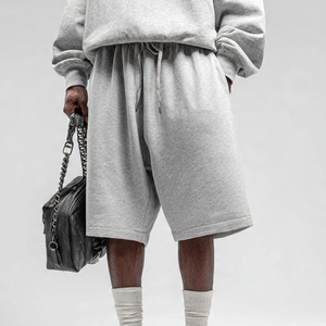 Ensemble de shorts de survêtement imprimés à jambes larges pour hommes, t-shirt imprimé à épaules tombantes pour hommes, shorts de survêtement amples, ensembles deux pièces pour hommes - Product Image 2