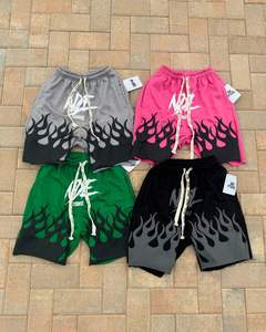 <b>Men's</b> High Quality 100% Cotton Fleece Training <b>Shorts</b> Breathable Jogger Running Casual Mid Waist Puff Printing Embroidered - Product Image 1